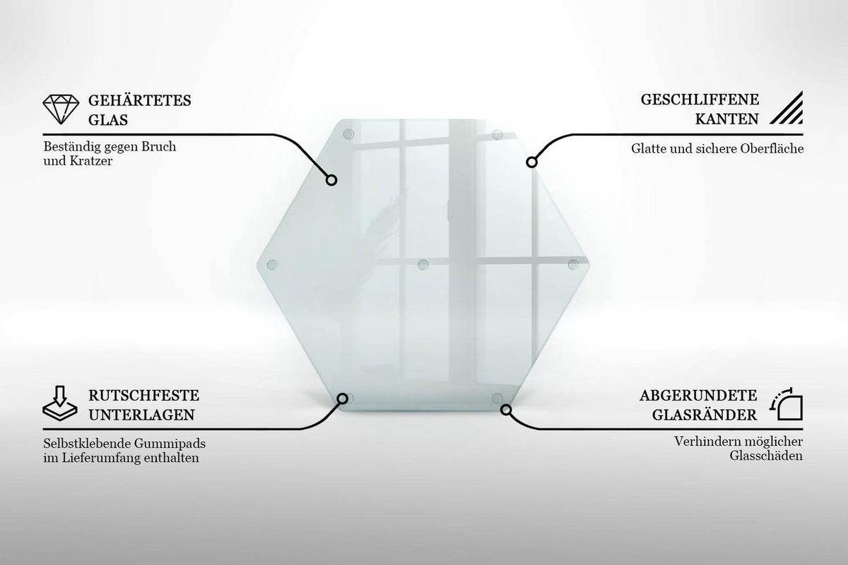 GLASPLATTE h40cm Transparent - Transparent, Glas (40/40cm) - Wallfluent