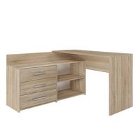 SCHREIBTISCH Eiche Sonoma 120/76/50 - Sonoma Eiche, Holzwerkstoff (124/85/76cm) - RAUMHIRSCH FURNITURE