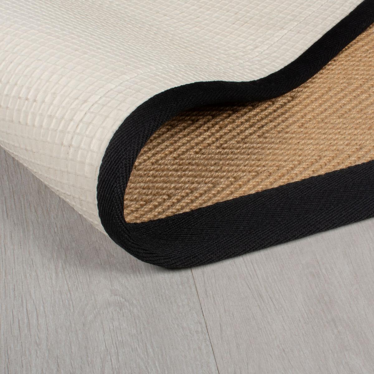 JUTETEPPICH TRENT, geometrisch, Braun-Schwarz, 60 x 230 cm - Schwarz/Naturfarben, Textil (60/230cm) - KADIMA DESIGN