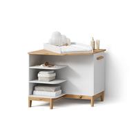 WICKELKOMMODE Mailo Weiß/Artisan mit Tür - Weiß/Eiche Artisan, Holzwerkstoff (85/85.2/85cm) - Livinity®