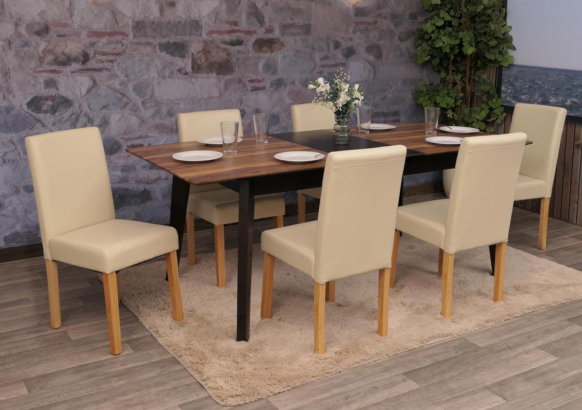 ESSZIMMERSTUHL Beige 6er-Set - Beige/Creme, Textil (43/90/56cm) - MCW