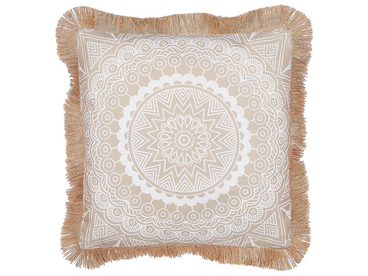 DEKOKISSEN 2er-Set Beige 45/7 cm Agrimony - Beige, Textil (45/7cm) - Beliani