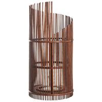 LATERNE Bambus 50 cm Braun Jawa - Braun, Holz (24/50/24cm) - Beliani