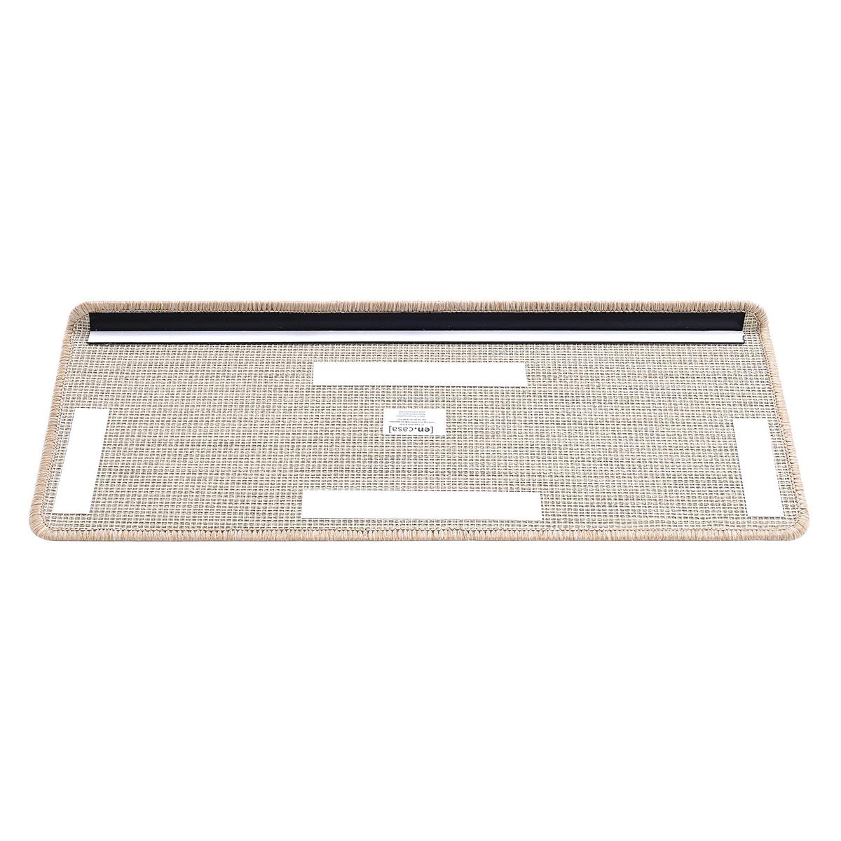 STUFENMATTEN-SET 15 TLG. - Beige, Kunststoff (24/65/0.7cm) - [en.casa]