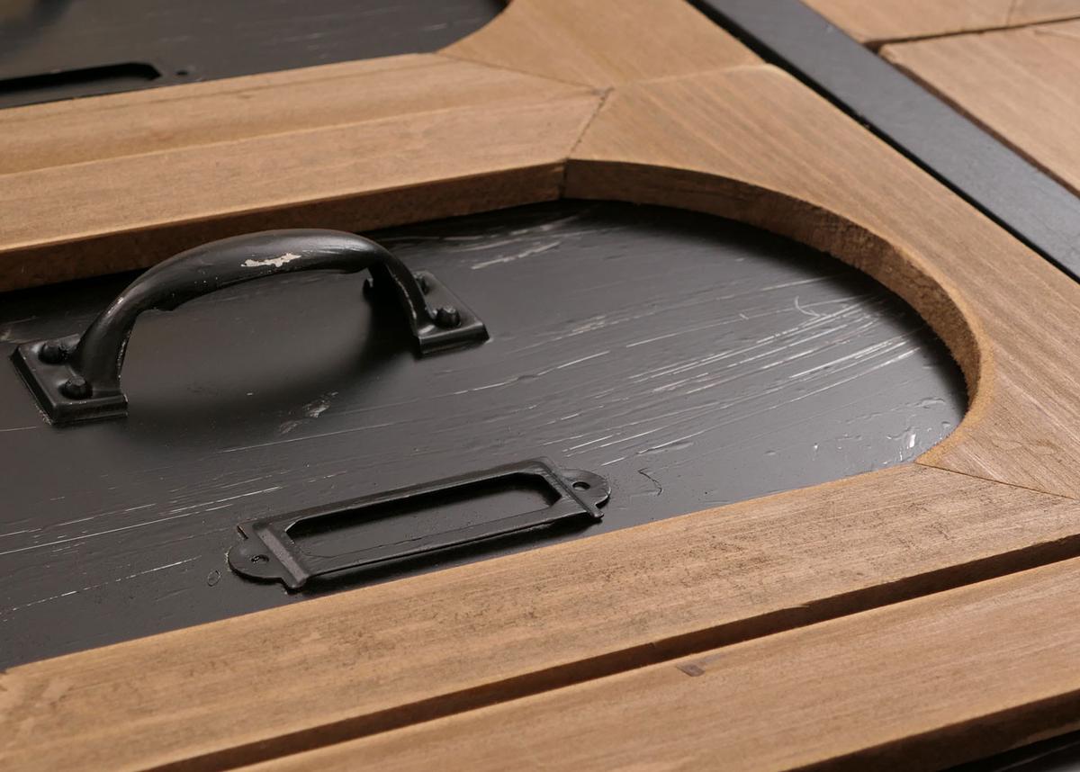 APOTHEKERKOMMODE Schwarz - Schwarz, Holz (91/80/40cm) - MCW