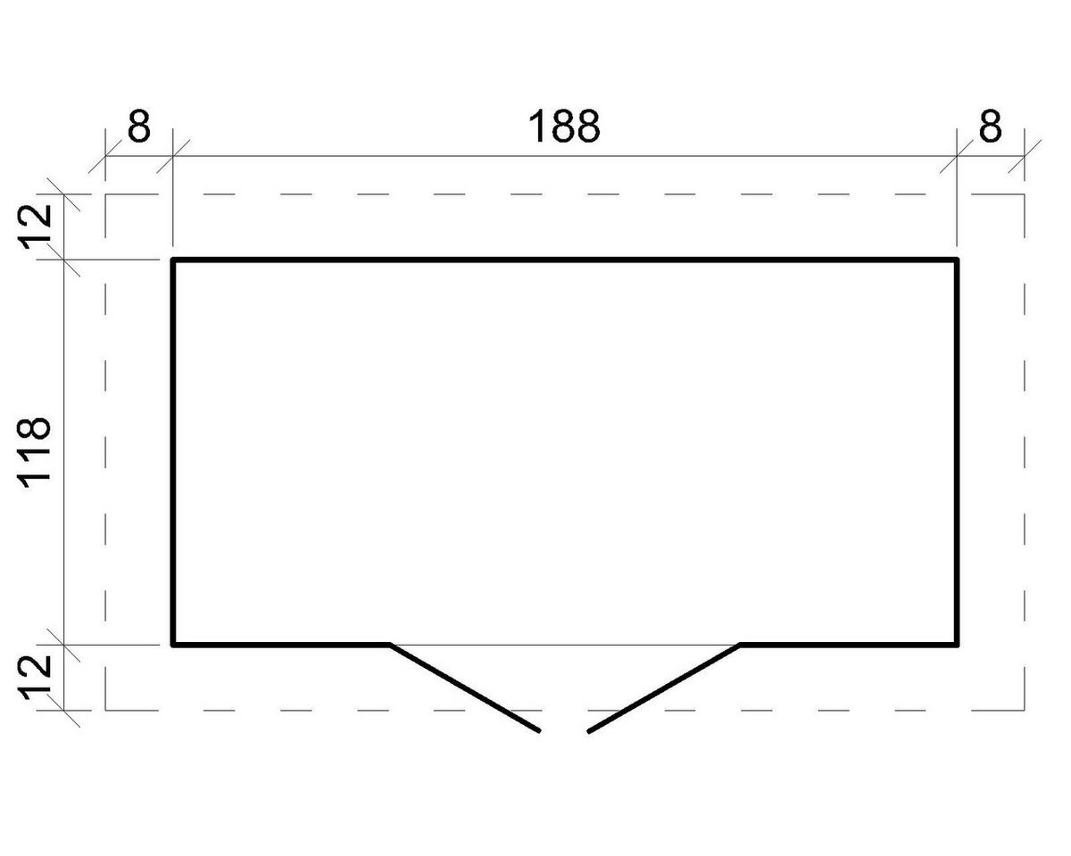 HOLZ-GARTENHAUS 2,22 m² – TIMBELA M311C1 - Naturfarben, Holz (204/200/142cm) - Timbela