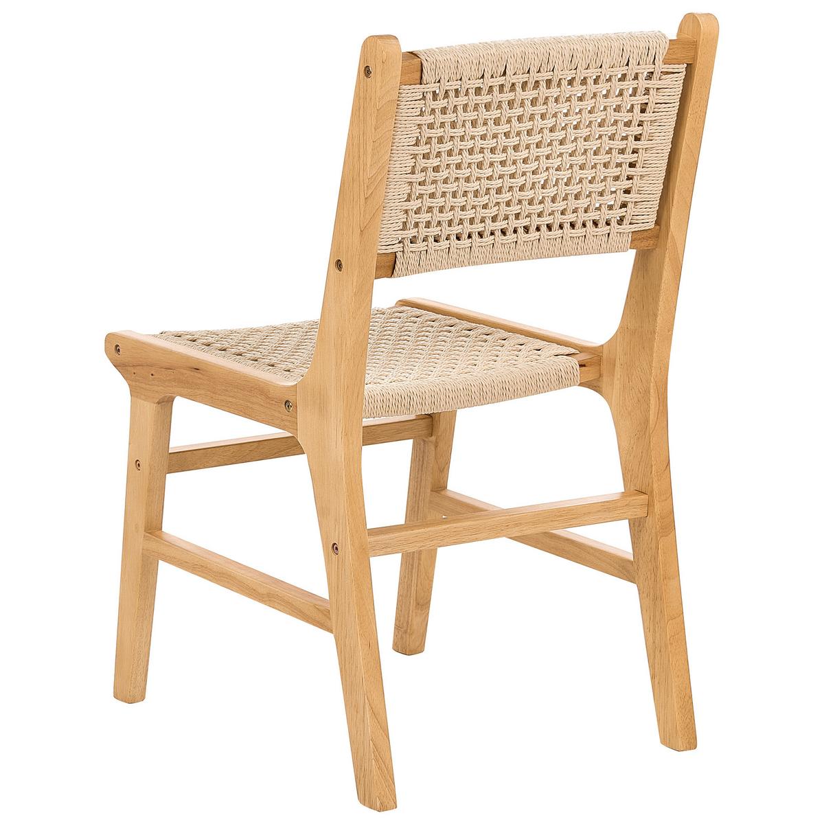 ESSZIMMERSTUHL 2er-Set Holz Hellbraun/Beige Ozella - Hellbraun, Holz (46/84/55cm) - Beliani