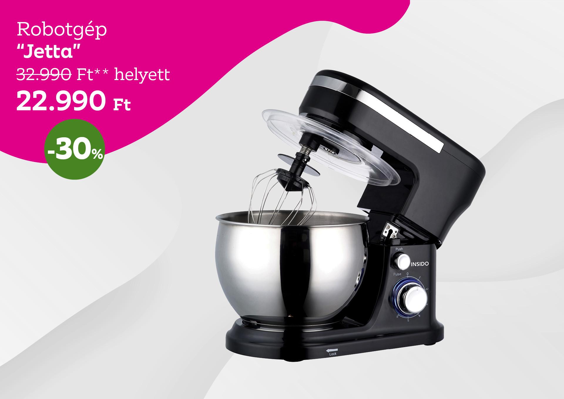 Robotgép JETTA 32990 Forint helyett 22990 Forint, kedvezmény mértéke 30%