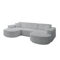 WOHNLANDSCHAFT MARI-U1-v3 - 303x171x83 cm Grau Cord - Schwarz/Grau, Holzwerkstoff/Kunststoff (303/83/171cm) - ALTDECOR