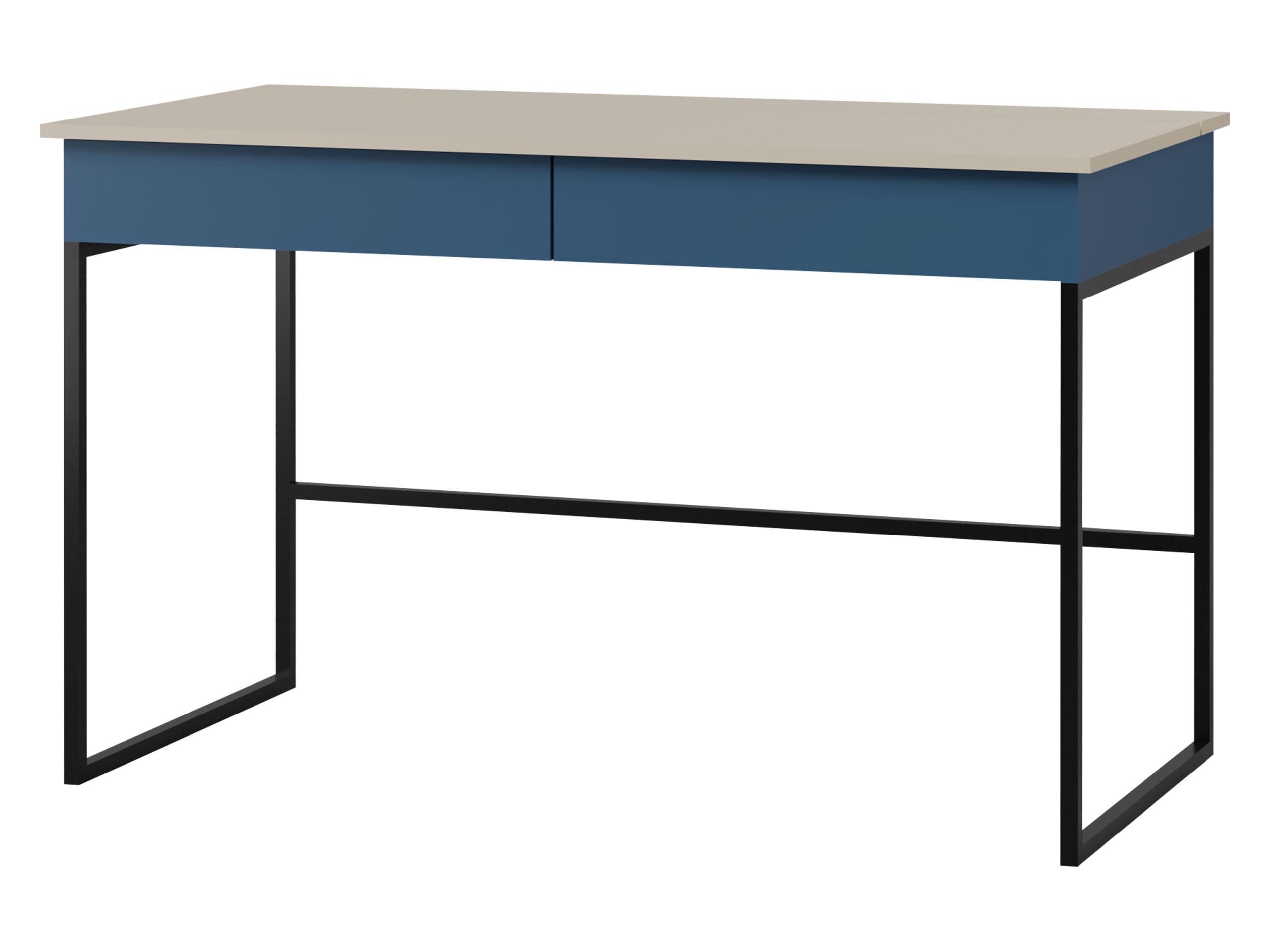 SCHREIBTISCH Lorin LO10 - Kaschmir/Blau, Holzwerkstoff (125/60/76cm) - MIRJAN24