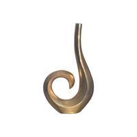 METALLVASE BAVENO, Aluminium, handgefertigt, Gold, 26 x 8 x 47 cm - Goldfarben, Metall (47cm) - KADIMA DESIGN