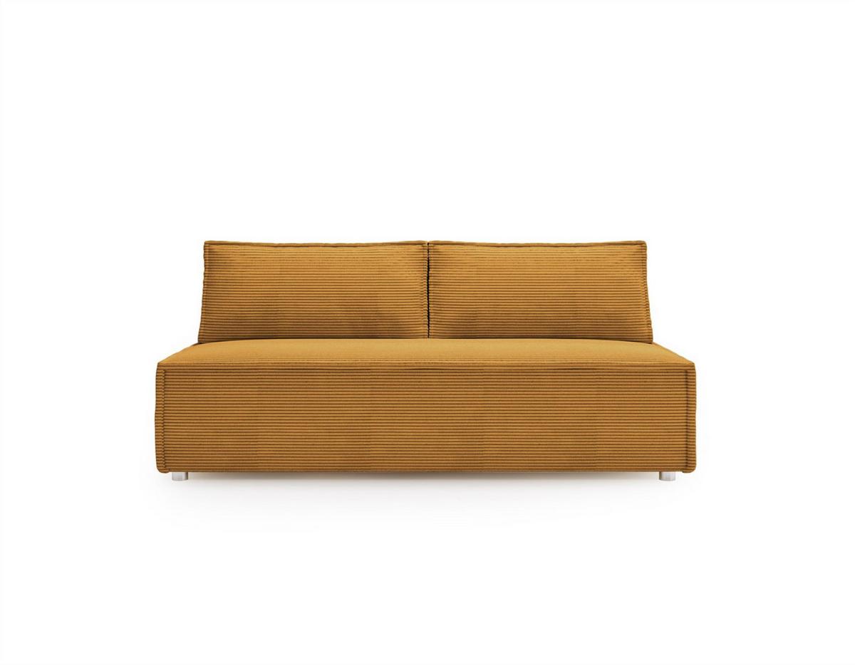 SCHLAFSOFA Amanda In Poso - Gelb, Holzwerkstoff/Textil (200/89/100cm) - Fun Möbel