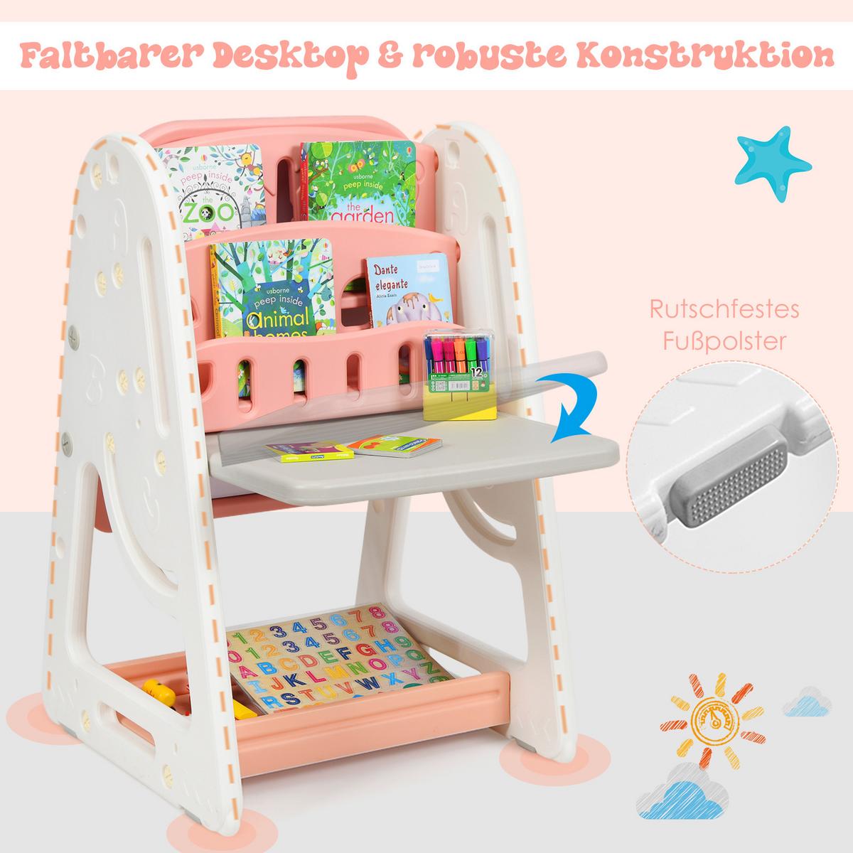 KINDERSTAFFELEI Orange - Orange, Kunststoff (62.5/100/53cm) - COSTWAY