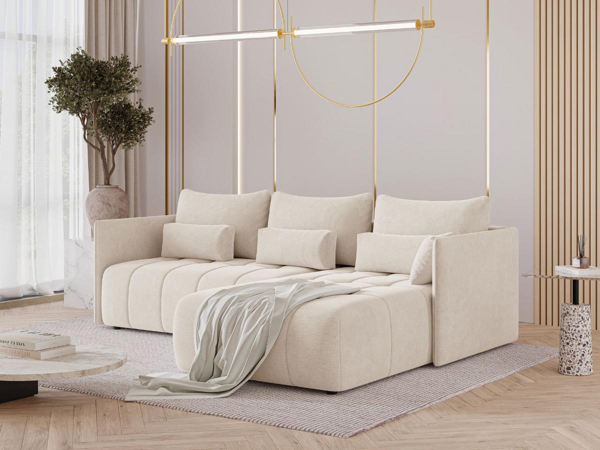 ECKSOFA Ardi Beige - Beige, Holz/Textil (245/182cm) - Graingold