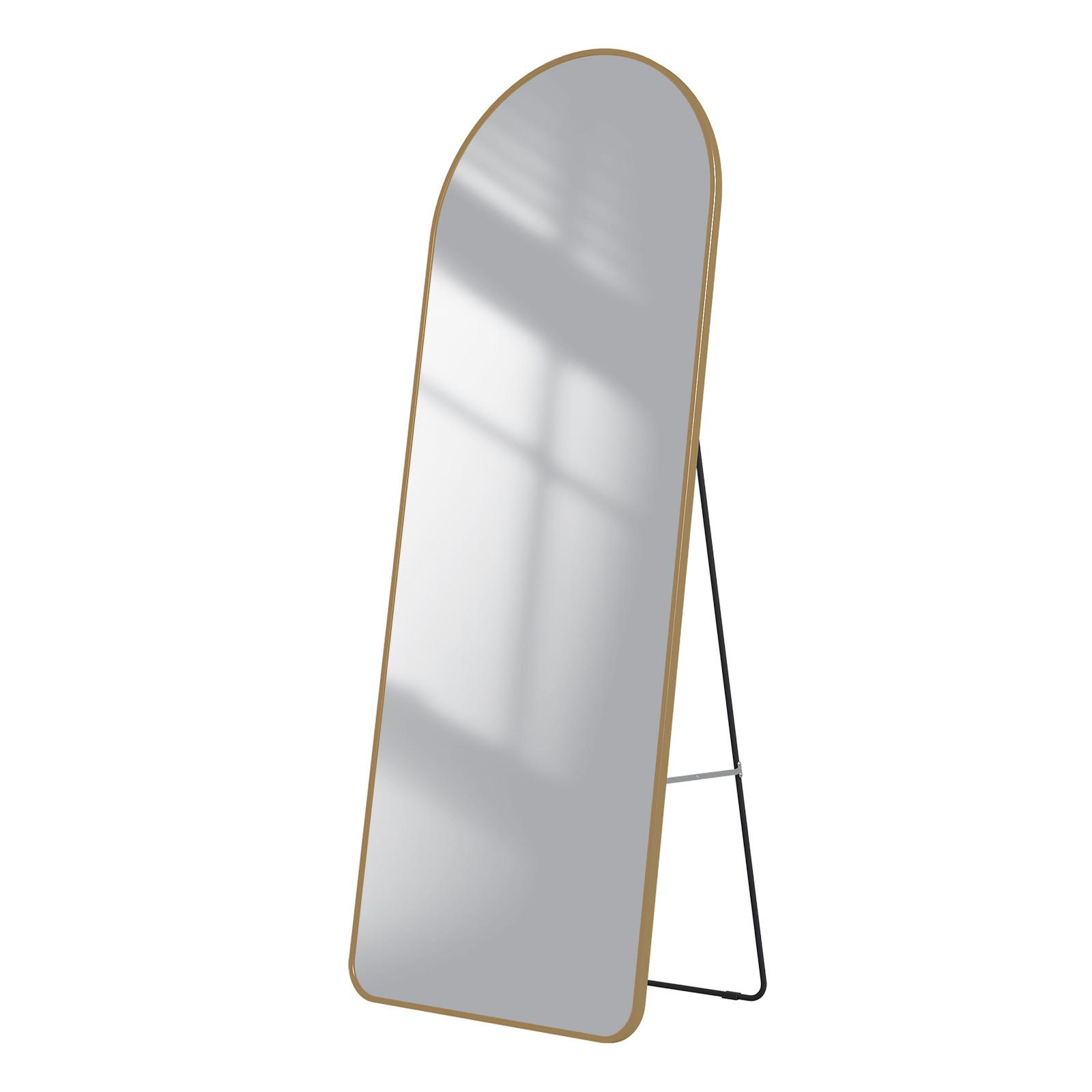 STANDSPIEGEL mit Rahmen Gehärteter Silberspiegel Gold 160/60 cm - Goldfarben, Glas/Metall (60/160/160cm) - EMKE