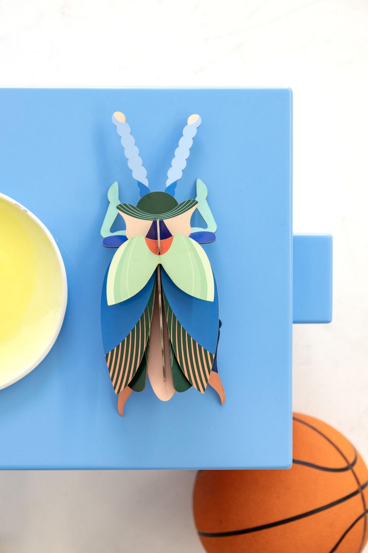 WANDDEKO Azurflügel-Käfer 6.5/29 cm - Multicolor, Wellpappe (6.5/29/12cm) - Studio Roof