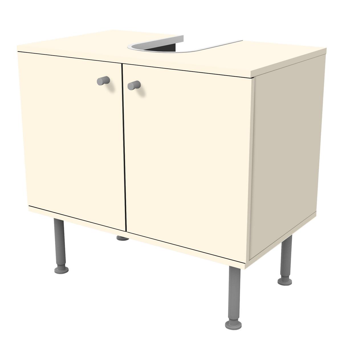 WASCHBECKENUNTERSCHRANK Kaschmir 60/55/35 cm - Beige, Holzwerkstoff (60/55/35cm) - Bilderwelten