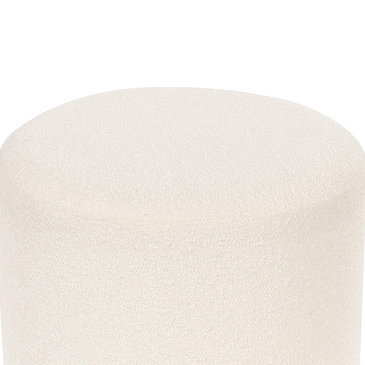 POUF Moab 39/39/41 cm - Weiß, Textil (39/41/39cm) - Beliani