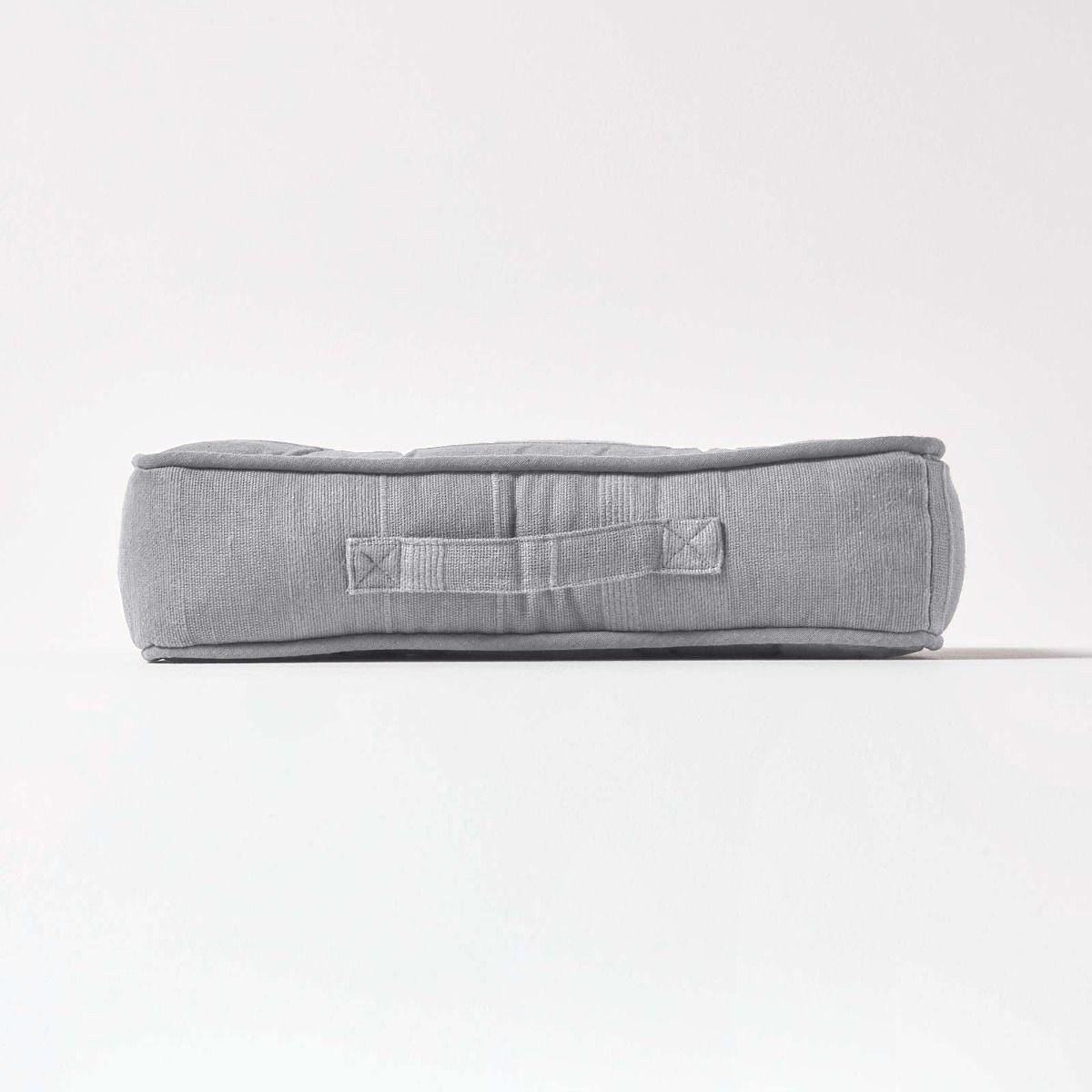 SITZKISSEN Rajput hellgrau 40/40/8 cm - Hellgrau, Textil (40/40/8cm) - Homescapes