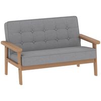 KINDERSESSEL Kurzflor-Stoff Gummiholz Grau - Naturfarben/Grau, Holz/Textil (42/48/77cm) - AIYAPLAY