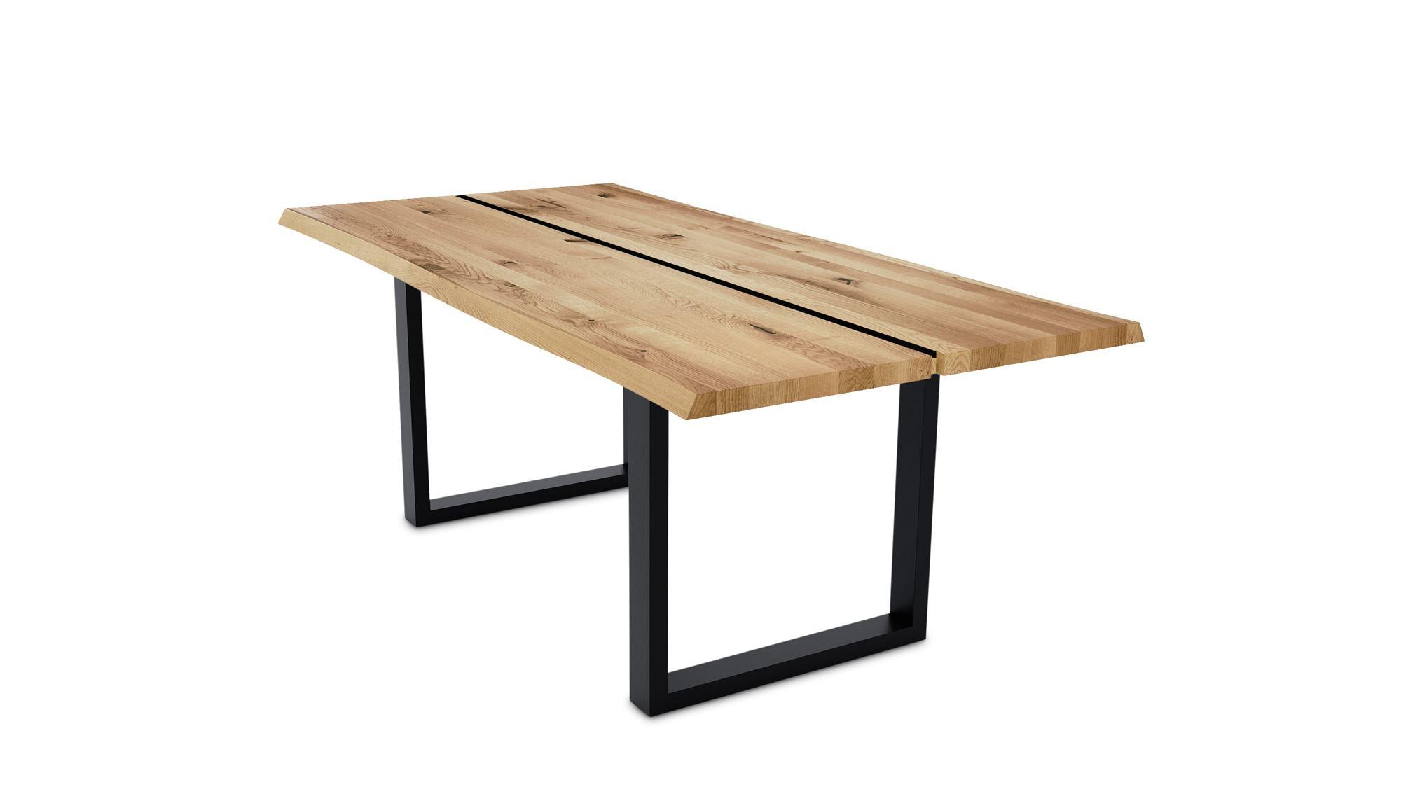 BAUMKANTENTISCH Dannie 4 180x78x90 Massivholztisch Wildeiche geölt - Wildeiche, Holz (180/78/90cm) - 58aufmkessel