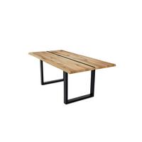 BAUMKANTENTISCH Dannie 4 140x78x90 Massivholztisch Wildeiche geölt - Wildeiche, Holz (140/78/90cm) - 58aufmkessel