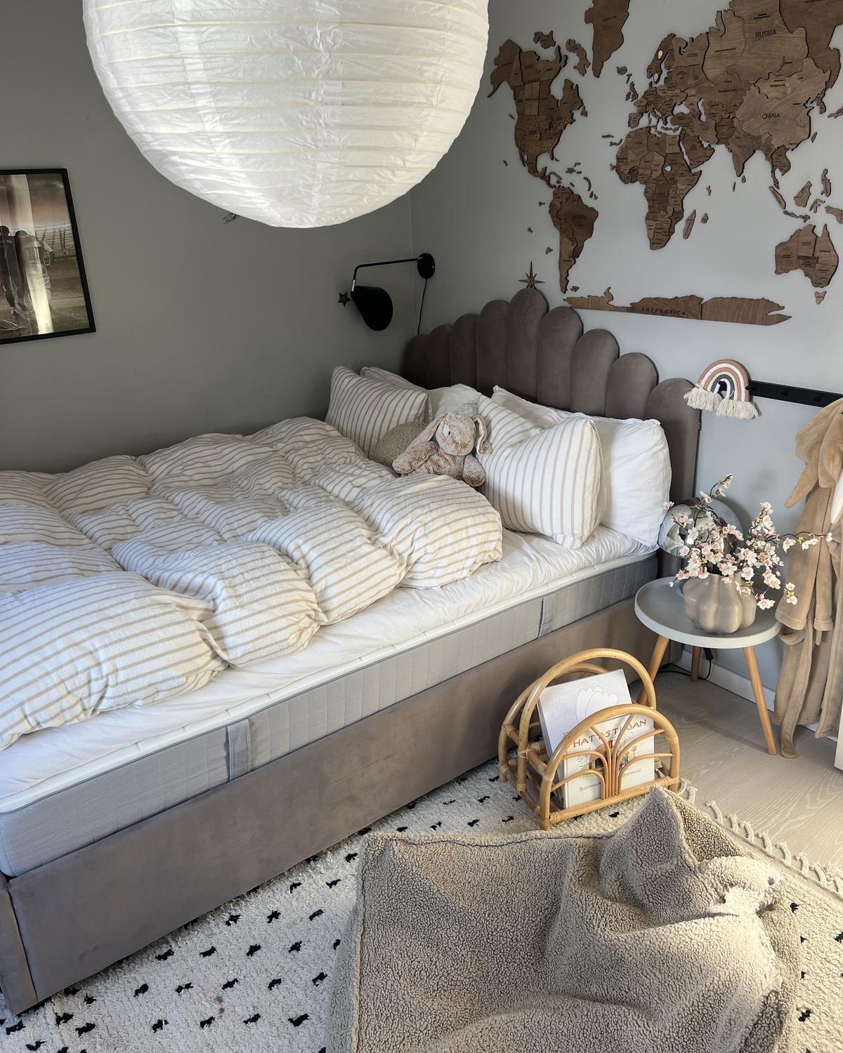 POLSTERBETT 160x200 cm Beige Vincennes - Taupe, Textil (160/200cm) - Beliani
