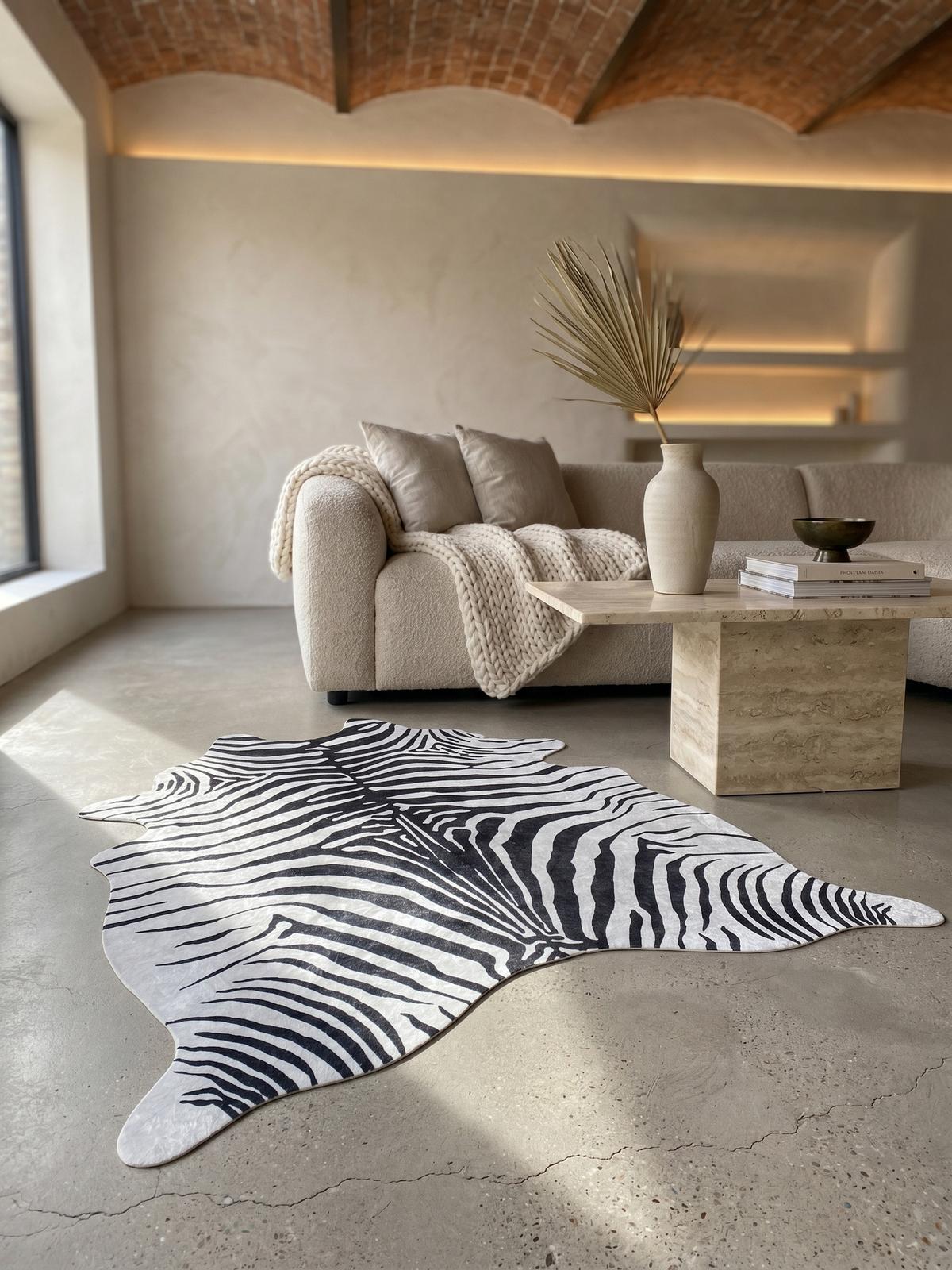 TEPPICH Flachgewebe GASTEIN in Schwarz, in Tigerfell-Optik, 150 x 200 cm - Schwarz, Textil (150/200cm) - KADIMA DESIGN
