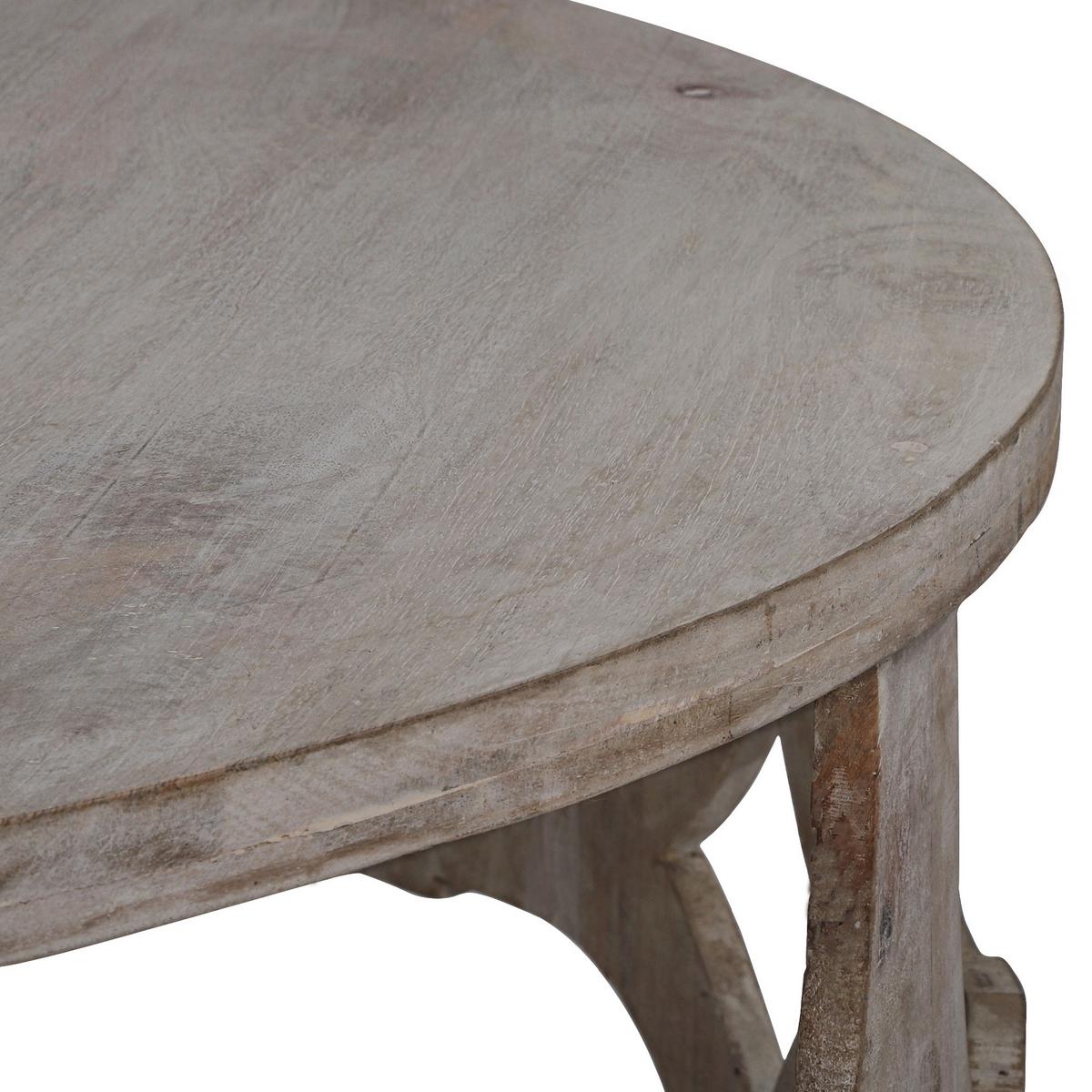COUCHTISCH Ø100x45 cm rund Natur handgefertigt aus Mangoholz - Naturfarben, Holz (100/100/45cm) - WOMO-DESIGN