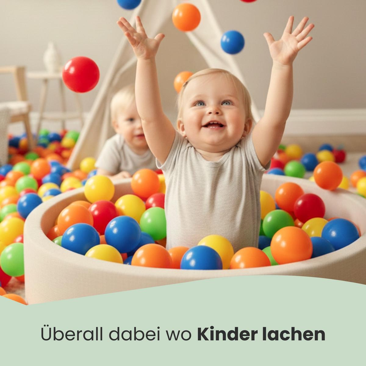 BÄLLEBAD-BÄLLE 7000 Stück, bunt, 7 cm - Multicolor, Kunststoff (7/7/7cm) - Littletom