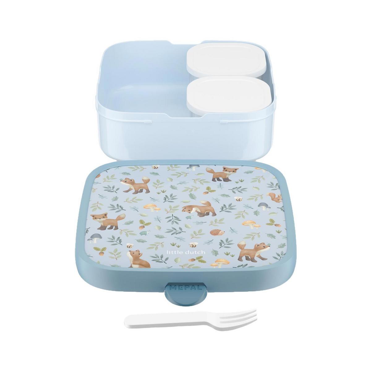 BROTDOSE XL Campus (2025) Forest Friends 1,3 l - Hellblau, Kunststoff (18.2/6.1/18.2cm) - Mepal