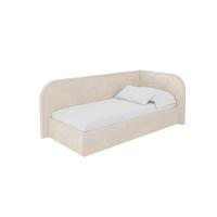 EINZELLBETT Jugendbett mit Bettkasten und Matratze H3/H4, Links - JAXY 100x200 Beige - Creme, Holzwerkstoff/Textil (100/200cm) - ALTDECOR