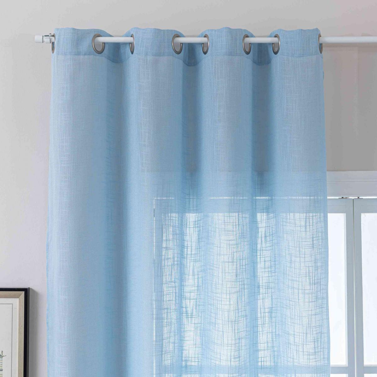 GARDINE SEOUL HxB 245x140 cm Hellblau - Hellblau, Textil (140/245cm) - Gardinenbox