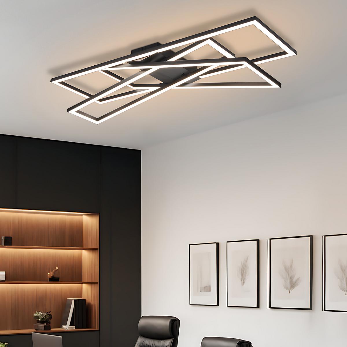 LED-DECKENLEUCHTE Talsen 23.5/23.5/13.5 cm - Schwarz, Metall (23.5/23.5/13.5cm) - ZMH