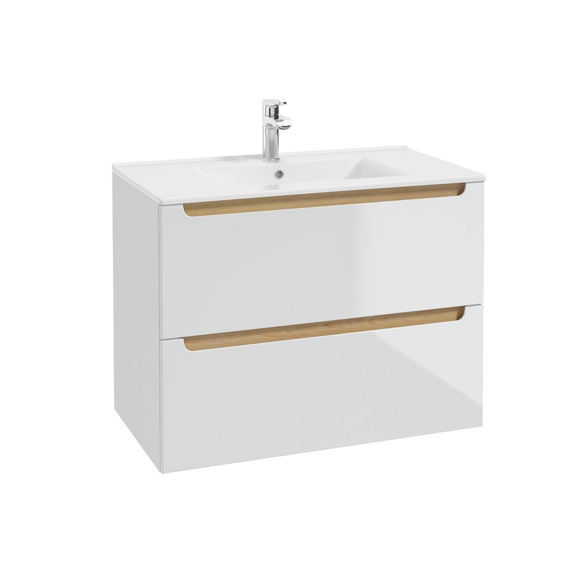 WASCHTISCH 80cm Livia Weiß - Weiß, Holzwerkstoff (80/60/45cm) - Petits-meubles