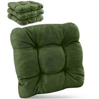 STUHLKISSEN HighLux SK 40x40x8cm Dunkelgrün (4tlg) - Dunkelgrün, Textil (40/40cm) - Beautissu 