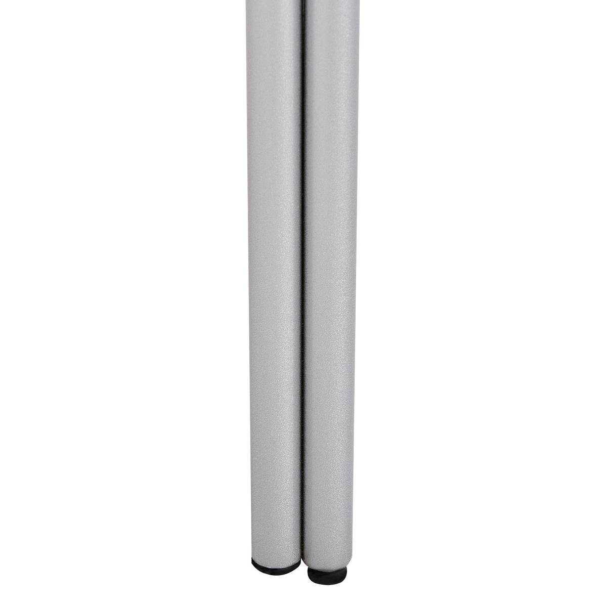 KONSOLENTISCH Silber/Heller Holzfarbton Lovell - Hellbraun/Silberfarben, Metall (41/120/76cm) - Beliani