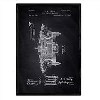 POSTER Schreibmaschine 3 Patent A3 Rahmenlos - Klar, Papier (29.7/5/42cm) - Nacnic