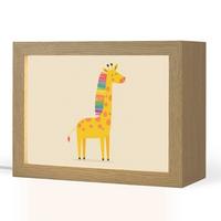 NACHTTISCHLAMPE Giraffe - Regenbogenmähne - Beige 20x15 cm - Beige, Holzwerkstoff (8/20/15cm) - OnlyWow