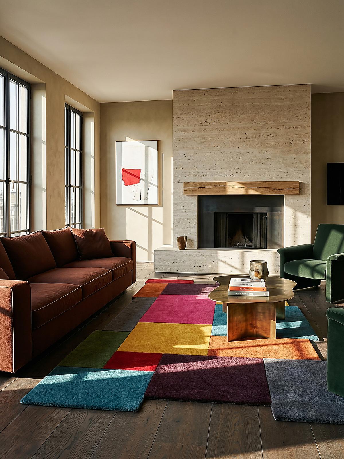 WOLLTEPPICH HALLEIN, geometrisch, Bunt, 150 x 240 cm - Multicolor, Textil (240/150cm) - KADIMA DESIGN