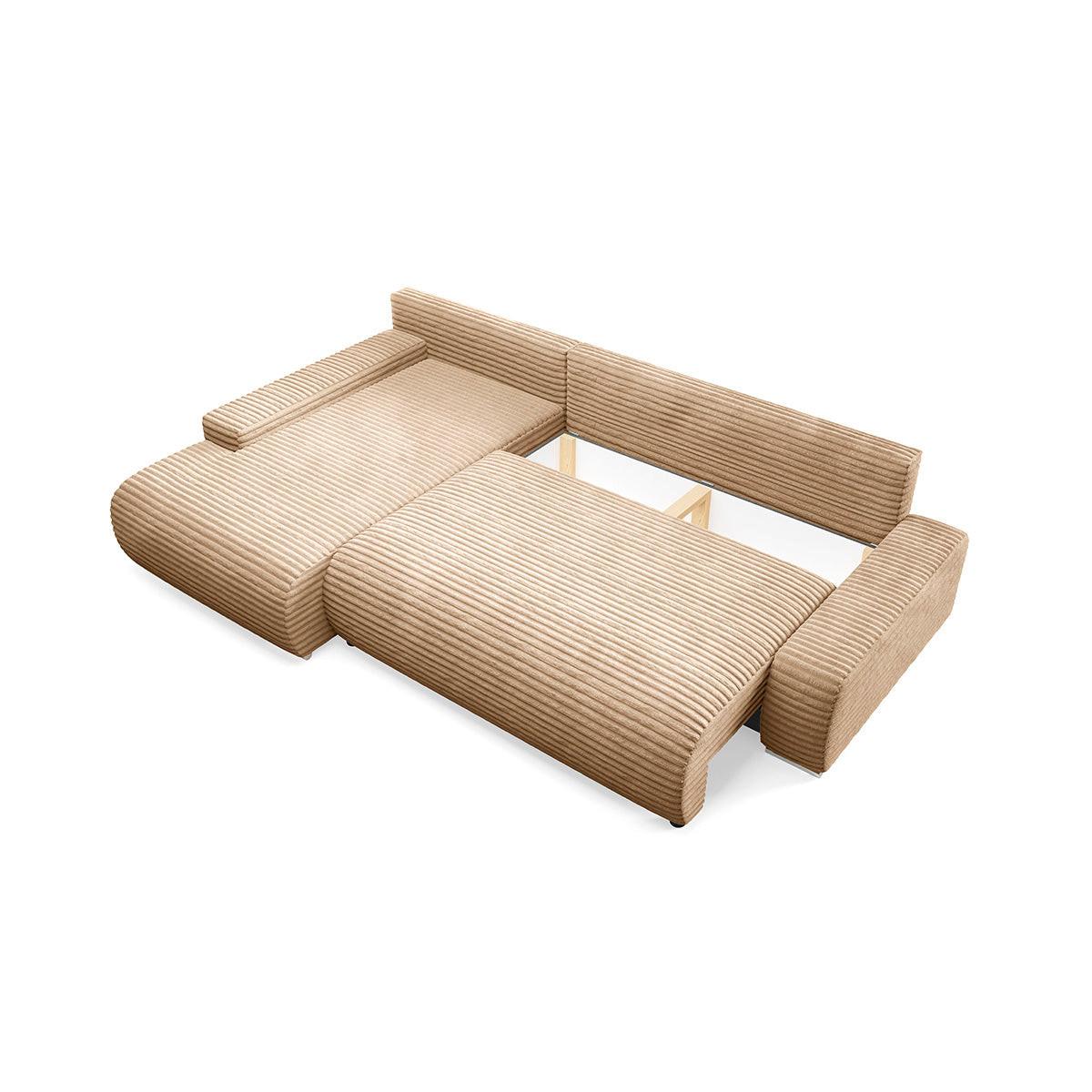 ECKSOFA Ivana 3 Sitzplätze Beige - Beige, Holz (265/172cm) - Petits-meubles