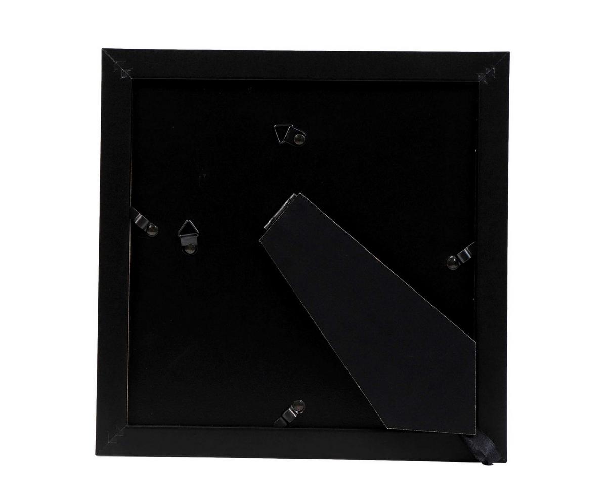 RAHMEN Set mit 4 aus MDF und Acrylglas Schutz und Aussteller für Fotografien, Bilder, Poster, Gemälde, Dekoration für Haus Farbe Schwarz 20X20 cm - Schwarz, Holz (20/3cm) - Nacnic