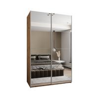 SCHWEBETÜRENSCHRANK 245,5/150/64 2-türig - Silberfarben/Weiß, Holz/Metall (150/245/64cm) - Abiks Möbel