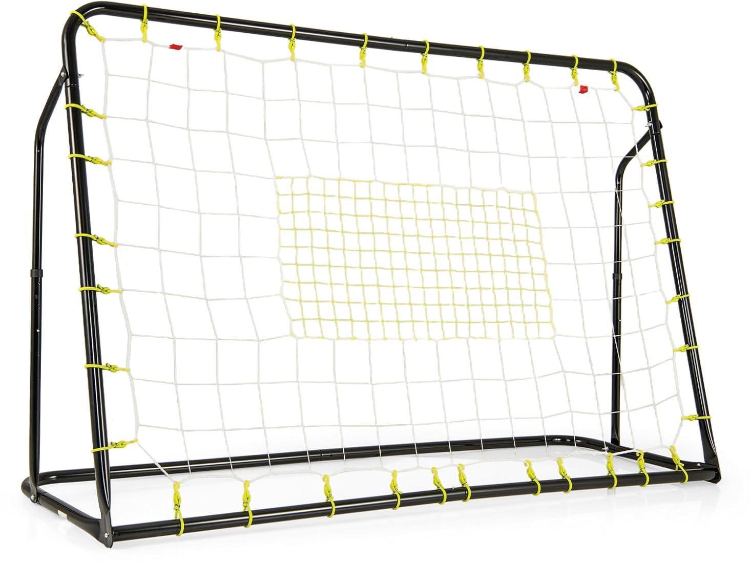 FUBBALLTOR Schwarz - Schwarz, Metall (187/123/60cm) - COSTWAY