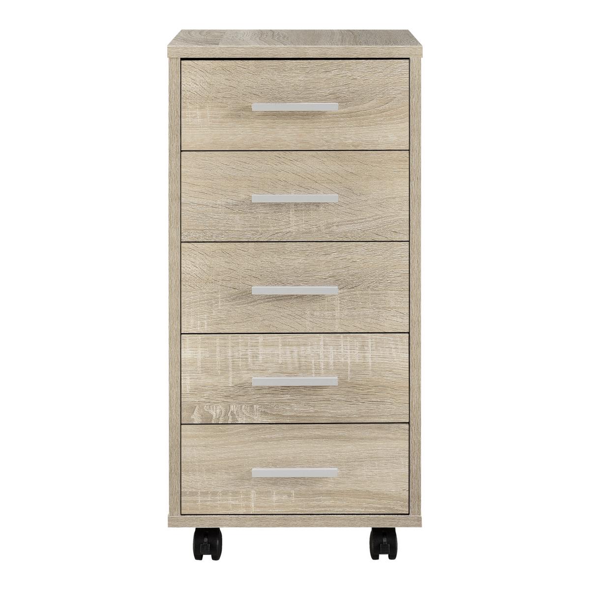 ROLLCONTAINER Stockholm - Sonoma Eiche, Holzwerkstoff (33/63/38cm) - [en.casa]