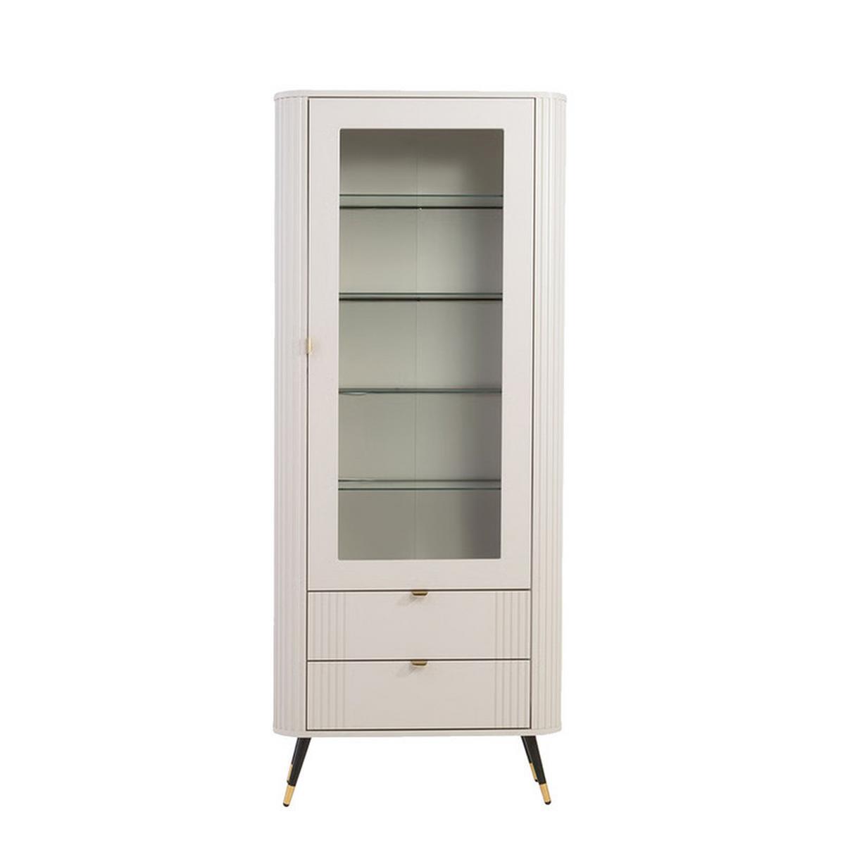 VITRINE AURA in Kaschmir 78/40/193 cm - Kaschmir, Holzwerkstoff (78/193/40cm) - Idohome
