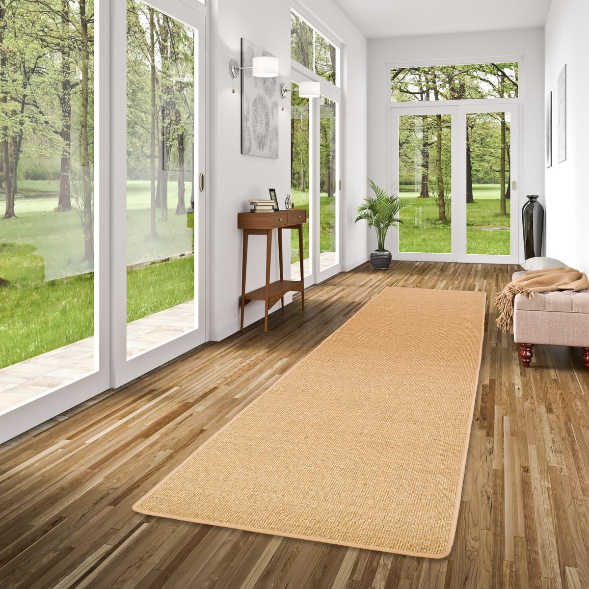 SISAL NATUR LÄUFER TEPPICH - Nussbaumfarben, Textil (80/400cm) - Snapstyle