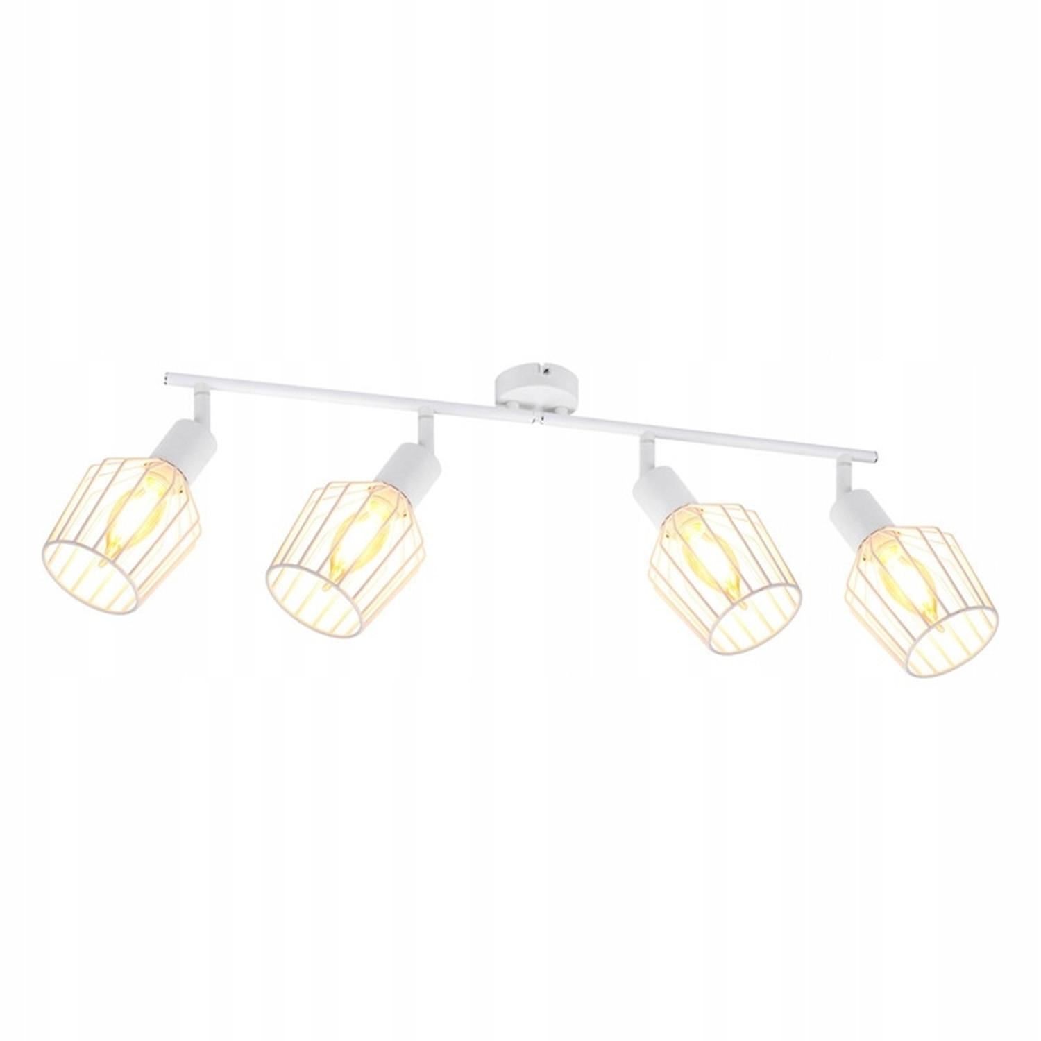 DECKENSTRAHLER Franziska 4-flammig 75/24/10 cm - Weiß, Metall (75/24/10cm) - Nettlife