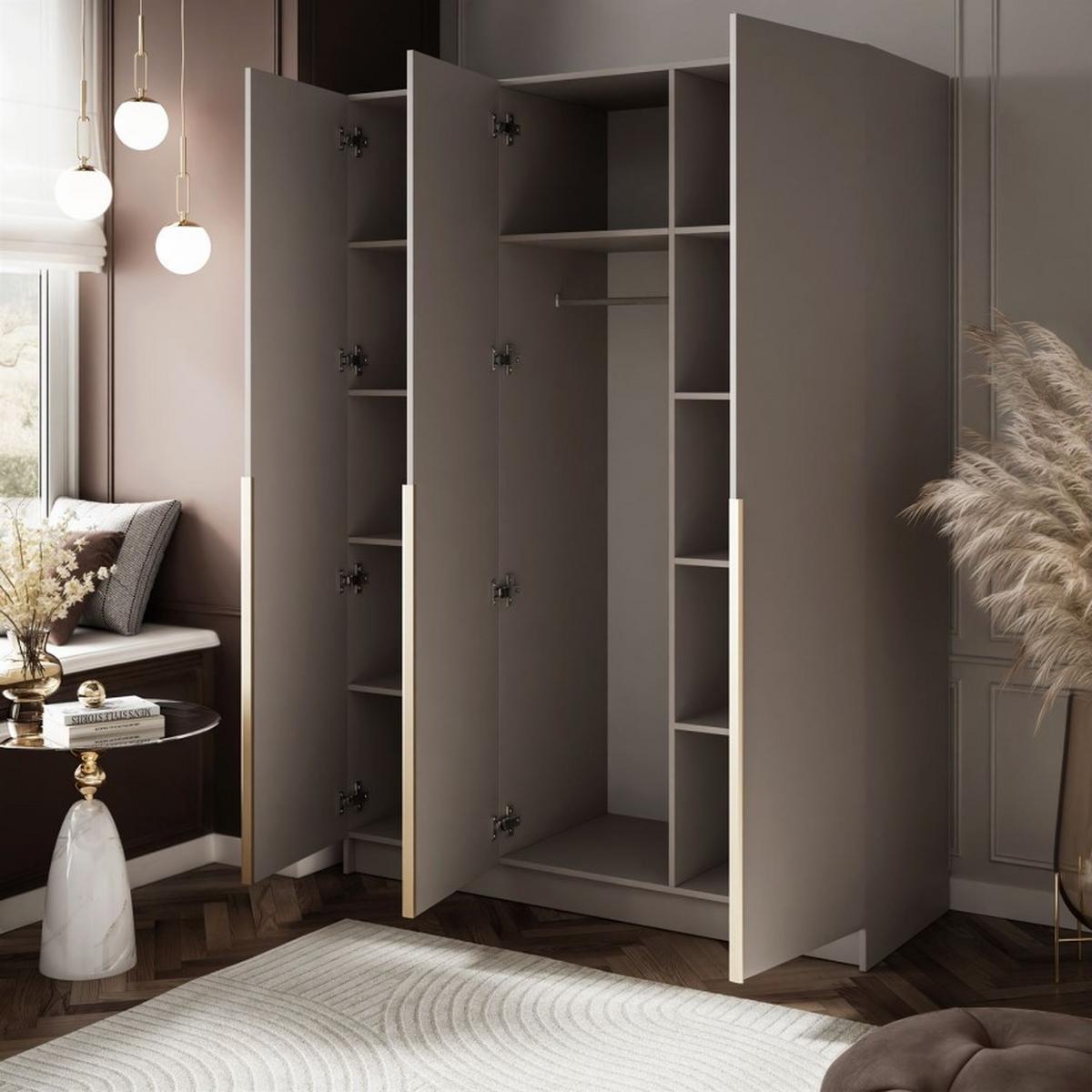 KLEIDERSCHRANK SAVAGE 3D KASCHMIR - Kaschmir, Holzwerkstoff (150/200/56cm) - Lookway