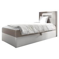 BOXBETT Gold Junior 1, Seite zum Öffnen des Bettkastens: Rechts - H3 - Creme/Weiß, Holz (90/200cm) - MIRJAN24